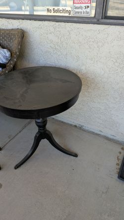 2 side tables black,2 mirrors small antique  blue,and large white mirror