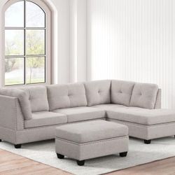 Sienna Sectional + Ottoman Set Financing $0 Down