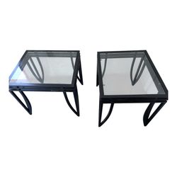 Glass‑Top Accent Tables — $50 for Both