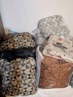 Throw Pillows And Blankets $5 Each