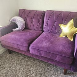 Cute VELVET Purple LOVE SEAT