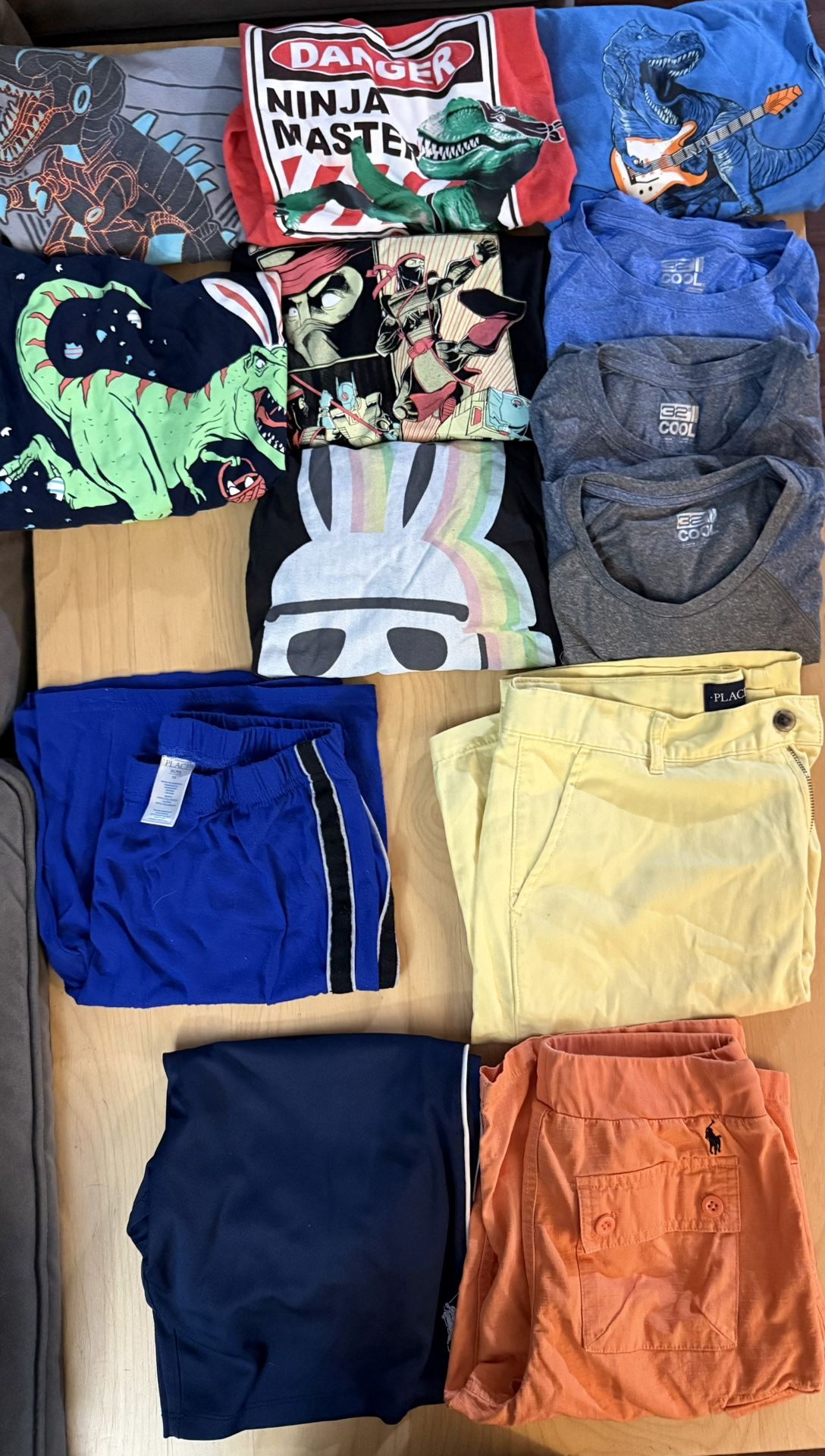 Boys shorts , tshirts and pajama shorts 14/16