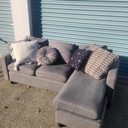 Small Grey Sectional Couch 💎 Delivery Available 