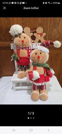 Gingerbread Standing Plush Set