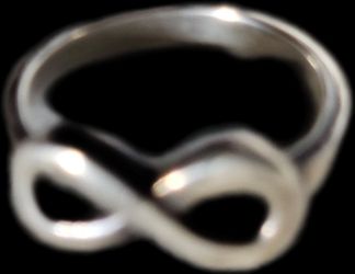Infinity silver ring, size unknown, small