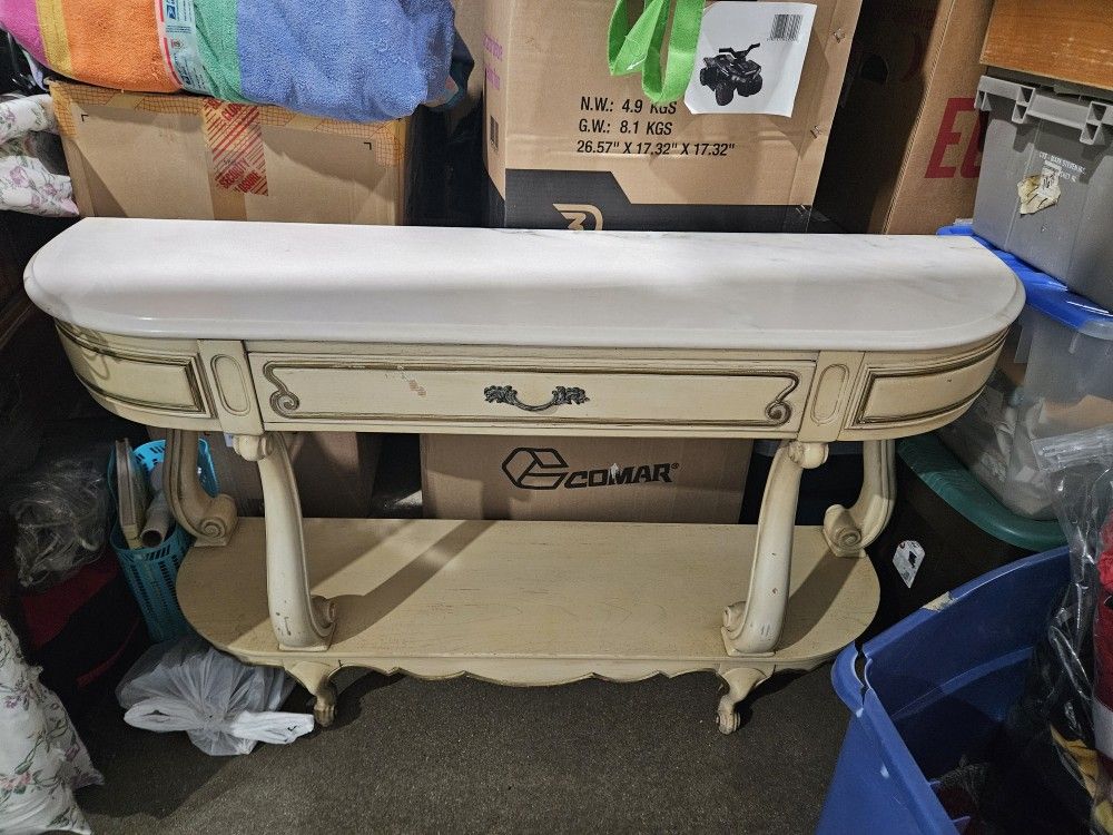 Granite and Wood Entry, Sofa Table or Console