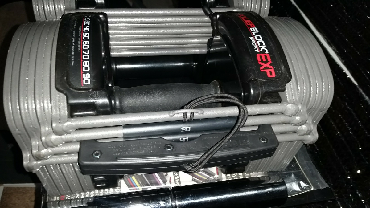PowerBlock Sport EXP (Expandable to 90 lb.) Adjustable Dumbbells Weights - Stage 1 Set 5-50 lb - New
