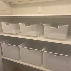 Elfa Wire Baskets With Tracks