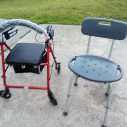 Sit Down Walker + Shower Chair 