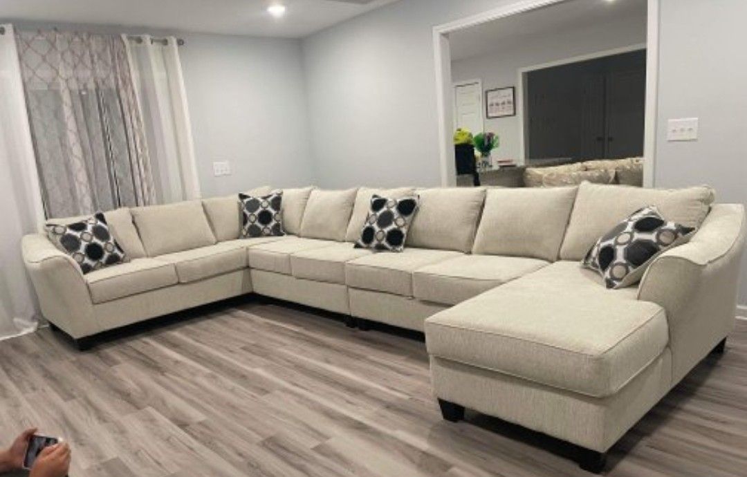Brand New Artisanal Oat Beige (Available In 5 Colors) 4pc Sectionals