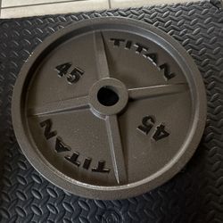 TITAN 45lb Barbell Plate Weight 