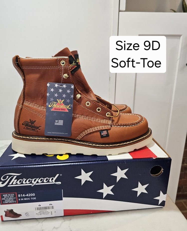 Thorogood Soft Toe Work Boots Size 9D