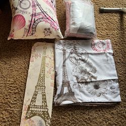 Paris bed/room decor bundle