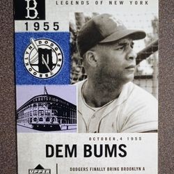 2001 Upper Deck Roy Campanella Brooklyn Dodgers 1955 #19 Baseball Card Vintage Collectible MLB Sports