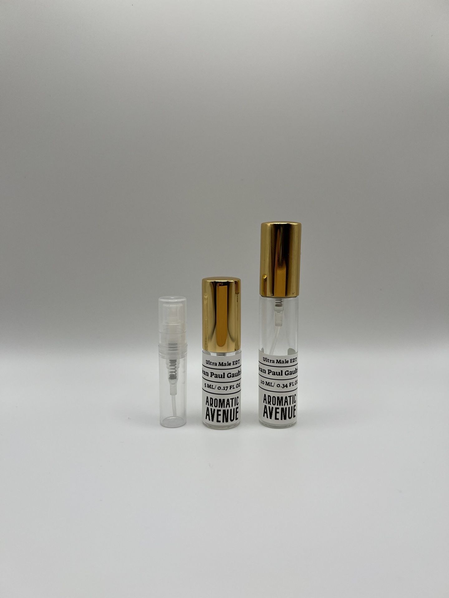 Jean Paul Gaultier Le Male EDT Fragrance Glass Decanter Sample Spray Travel Size Vial 10ML