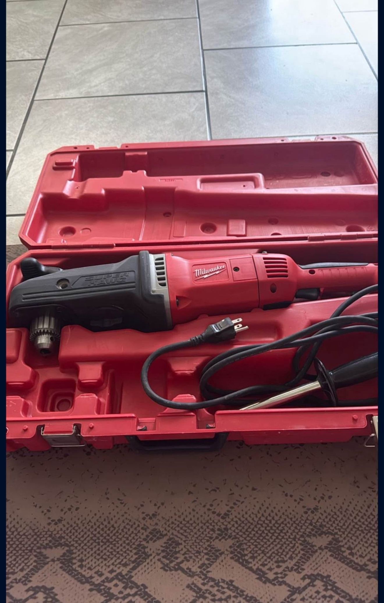 Milwaukee Super Hawg Drill 1/2”/taladro