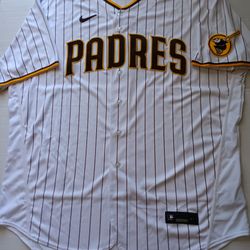 Size 60 (4XL) San Diego Padres Nike Men's Pinstripe White/Brown Home Authentic Team Jersey