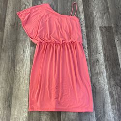 Sweet Storm Size L Pink one shoulder dress with adjustable straps 