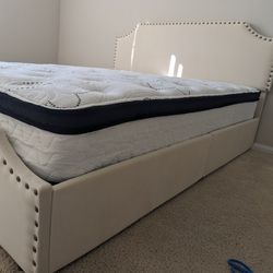 Mattress And Bed Set With Side Drawers