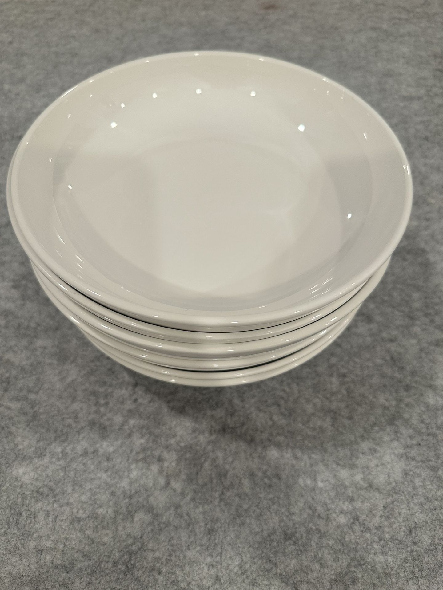Set of 6 , White Pasta Bowls, 30oz