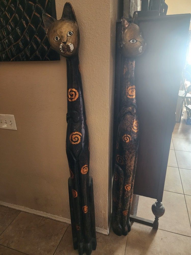 Pier One Tall Cat Figure