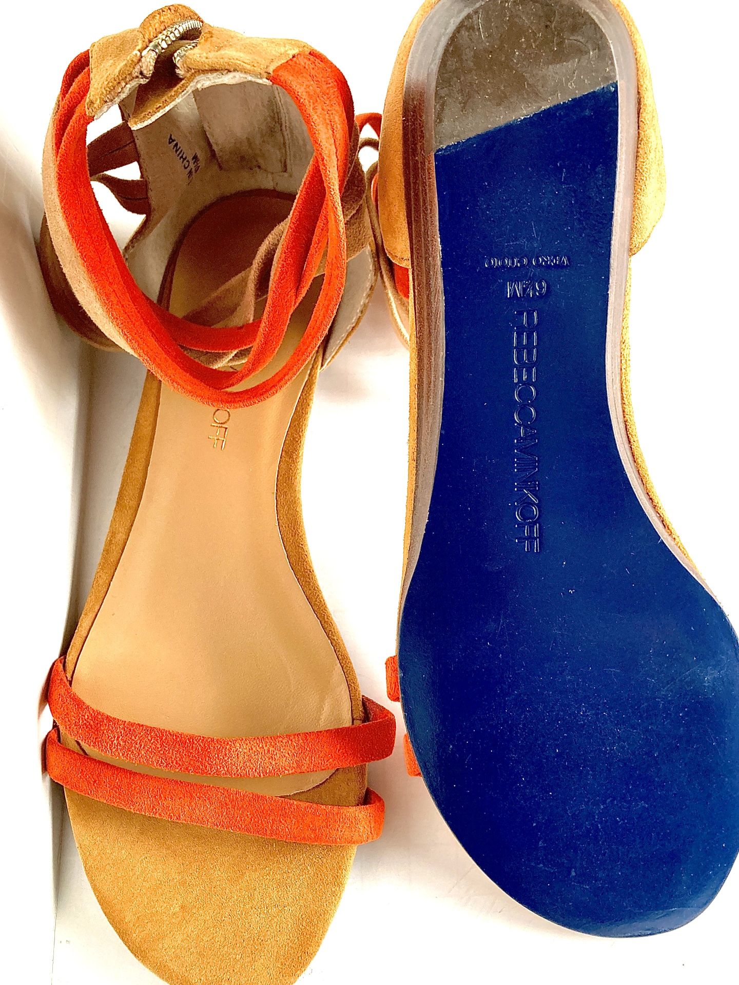 Rebecca Minkoff Suede Flat Sandals Brand New