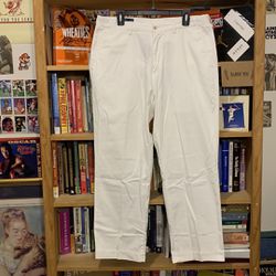 POLO by RALPH LAUREN-men’s white cotton straight leg chino dress pants