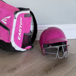 Girls softball helmet and bag combo ONLY $25