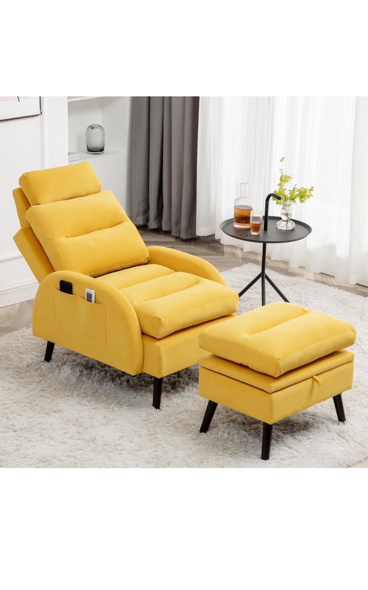 Accent Chair With Ottoman