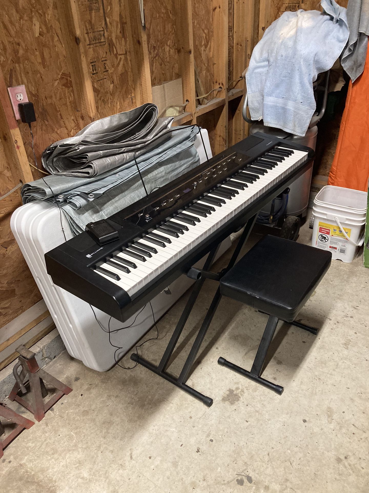 Digital Piano Keyboard, Stand And Seat