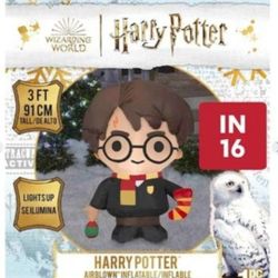 New!! Inflatable Christmas Lawn Ornament.  Harry Potter 