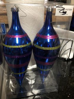 Blue Christmas bulbs