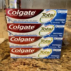 Set of 4 colgate total whole mouth health WHITENING GEL•4.8oz•$10