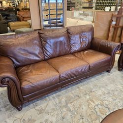 Dark Brown Leather Couch