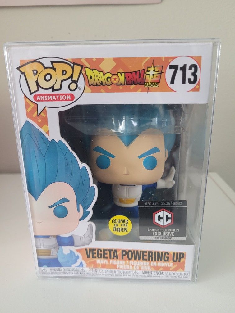 Funko POP! Dragon Ball Super Vegeta #713 Powering Up GITD *Chalice Excl.* 
