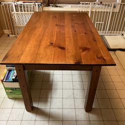 Pine Dining Table w/ Drawers