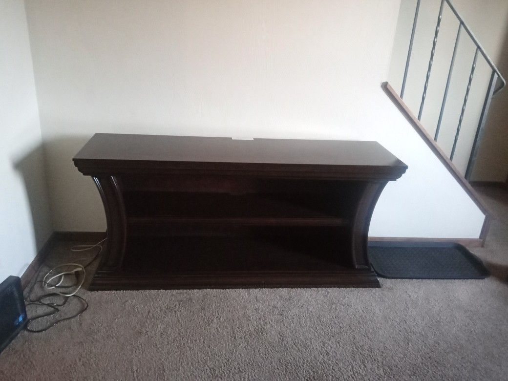 Wooden TV Stand Two Shelves
