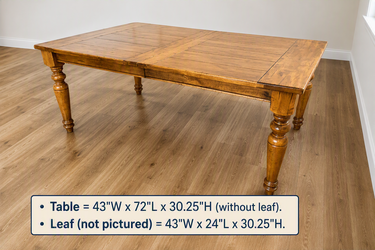 Farmhouse style dining room table