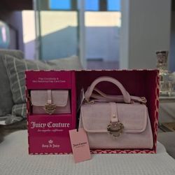 juicy couture matching wallet and bag set