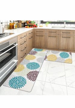 Floral Kitchen Mat Set of 2