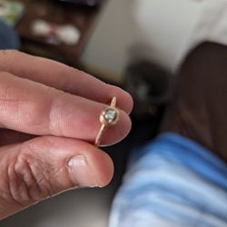 Size 7-8 Diamond 14k Gold Ring Promise Ring 