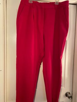 Dark Pink Tapered Dress Pants