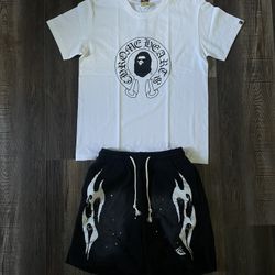 Bape Tee & Hellstar shorts