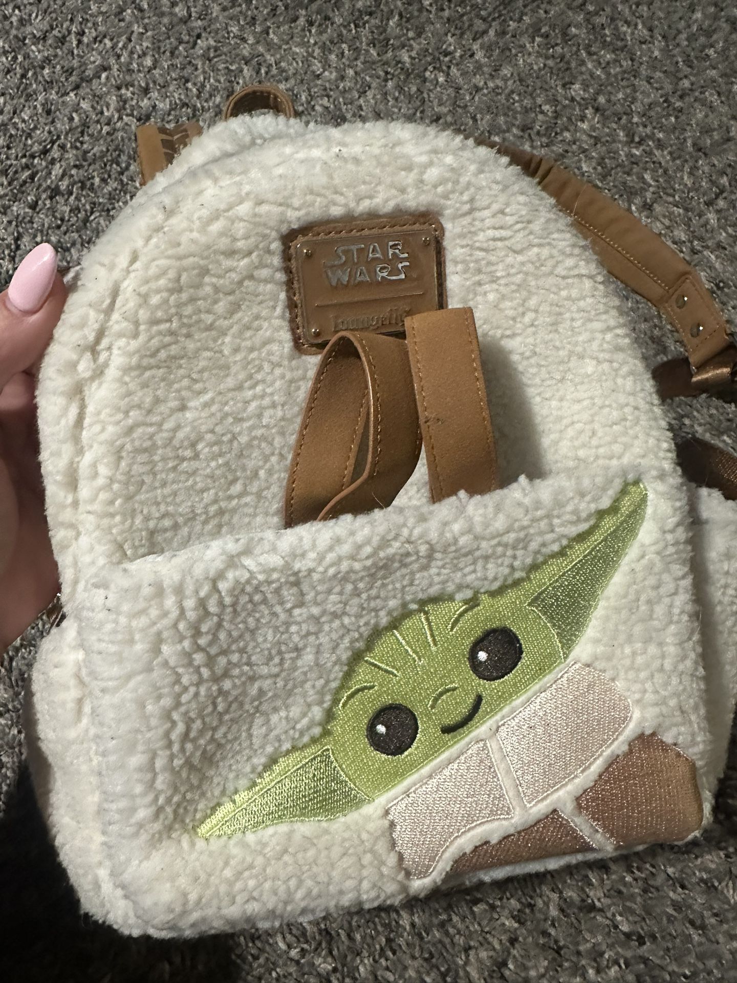 Disney Star Wars lounge fly Sherpa fuzzy backpack