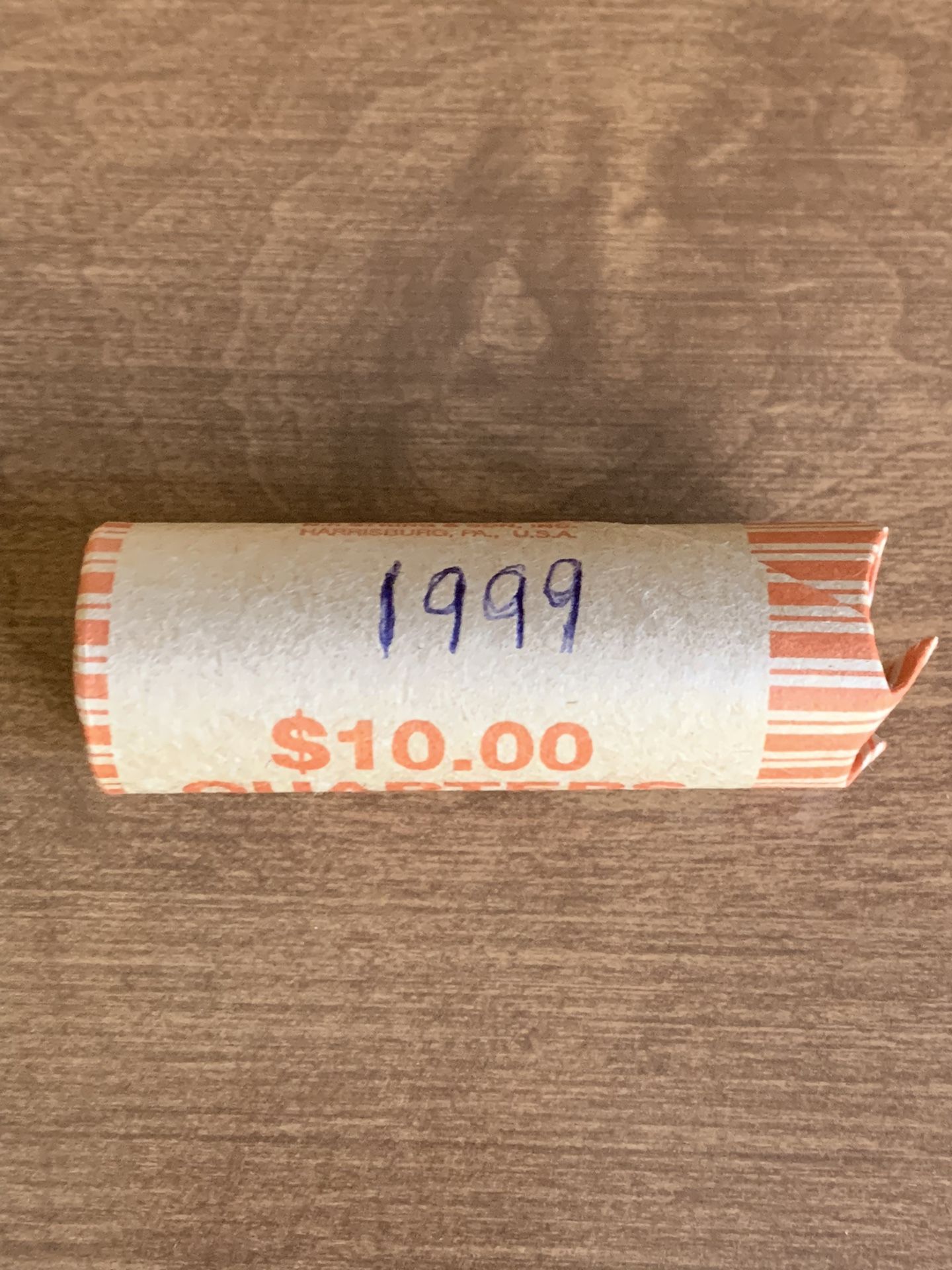 1999 STATE QUARTERS=ROLL OF 40=DE,PA,NJ,GA,CT=8 From Each State=CIRCULATED