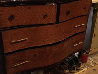Antique tiger oak dresser beautifully restored- goes to highest bidder