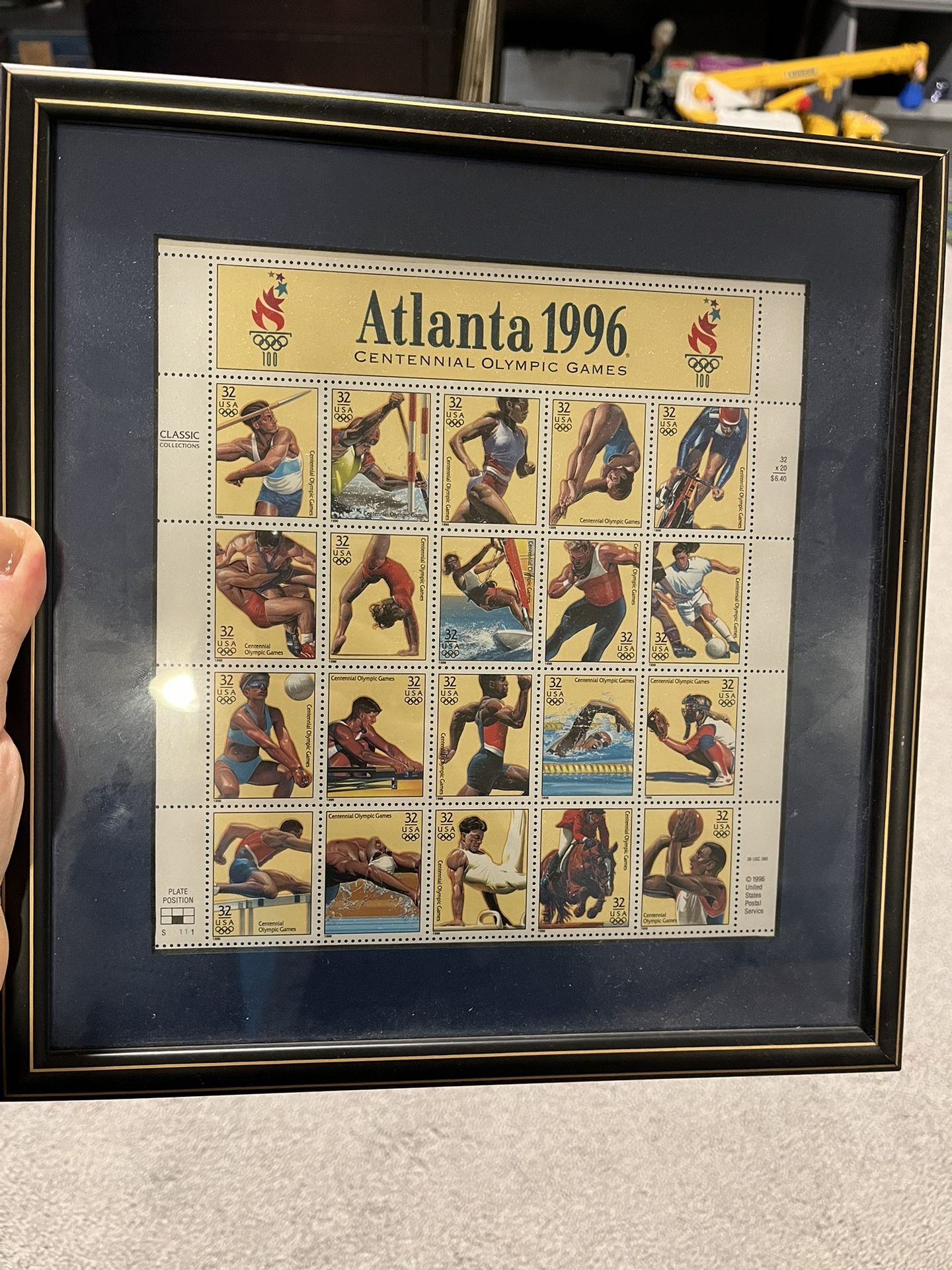 1996 Atlanta Olympics Framed Stamp Collection