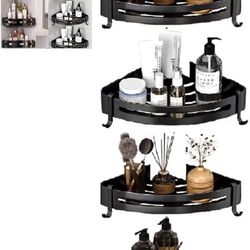shower shelf for inside shower,shower caddy，shower organizer，shower shelves，shower shelf，corner shower caddy 4 pack black