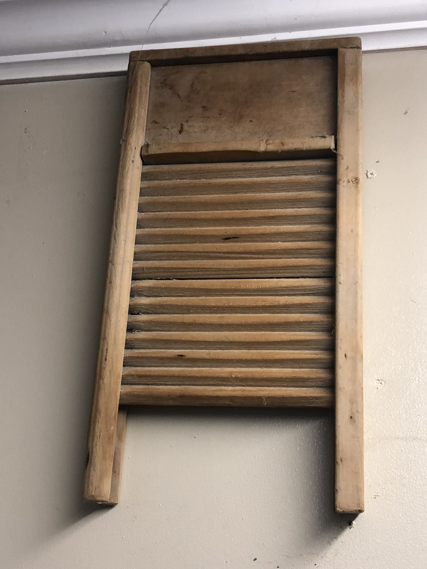 Old Small Size Wooden Scrub Board