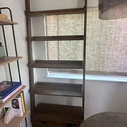 Ladder Shelf With Drawer Storage 